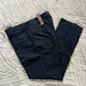 J. Crew Men’s Ludlow Dress Suit Pants 31x30 Navy Blue Baird McNutt Irish Linen